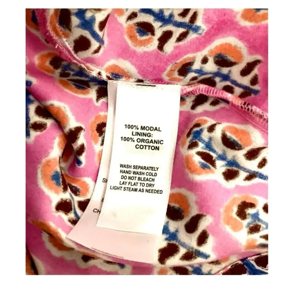 Emerson Fry India Collection Sara Tier Dress Pink Floral Maxi Large - Picture 9 of 10